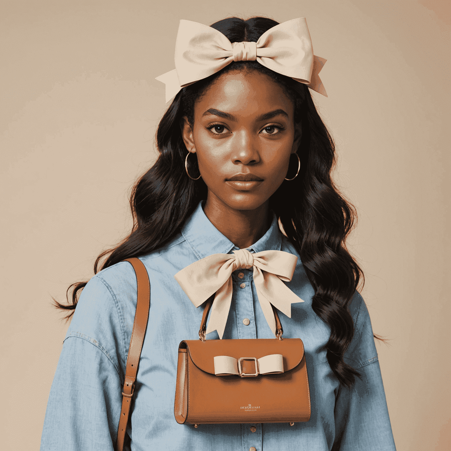 A collection of unique and eye-catching accessories including oversized bows, quirky handbags, and statement jewelry pieces